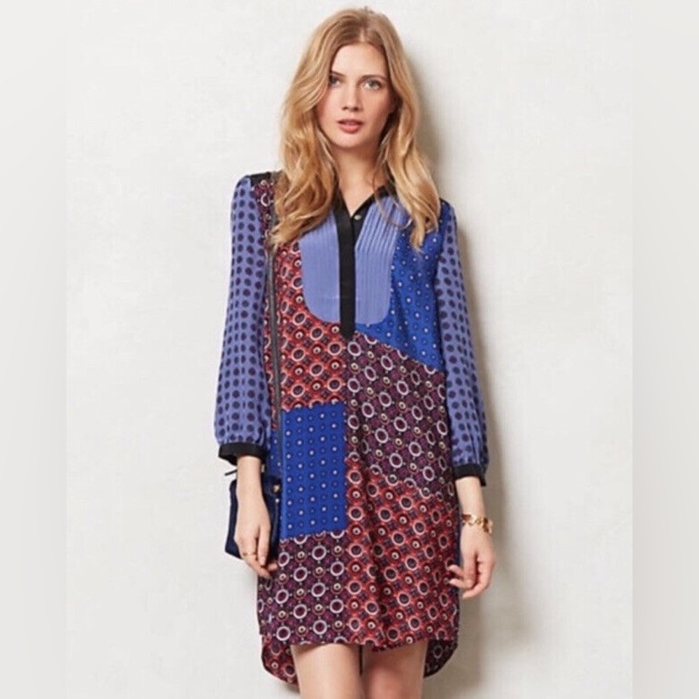 Anthropologie Silk Tunic Dress by Moulinette Soeurs